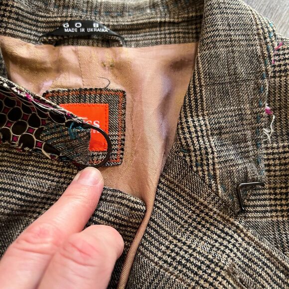 Hugo Boss Wool Glen Plaid Blazer 44R Handcrafted Ukraine Designer Sport Coat - Picture 8 of 11